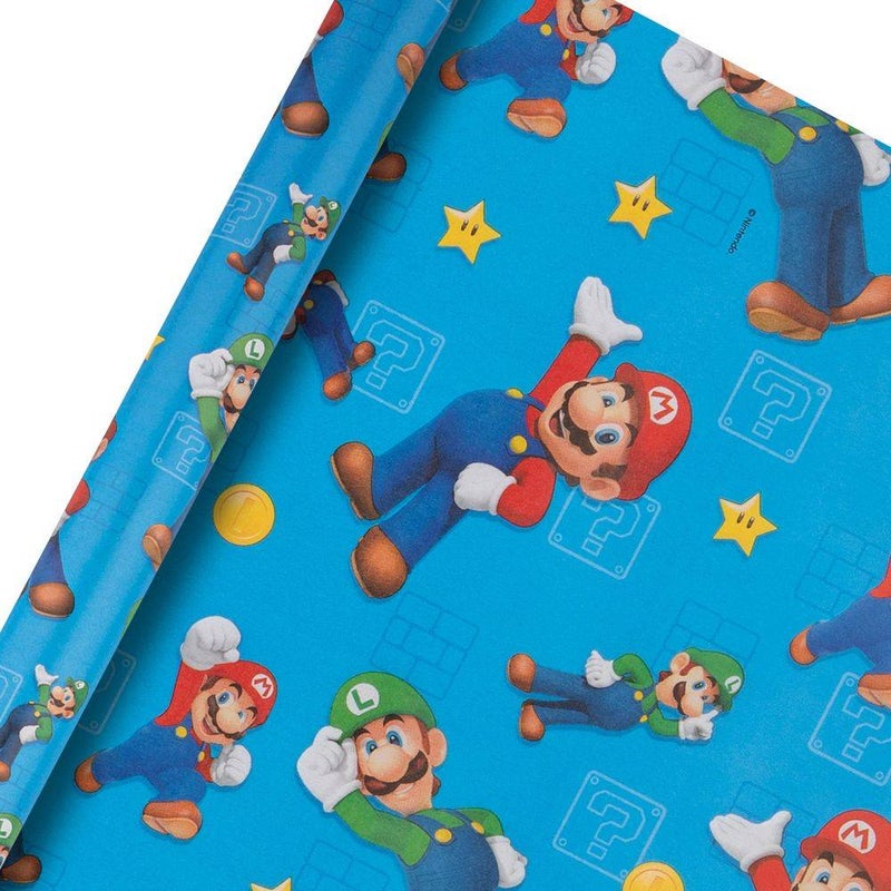 Hallmark Nintendo Super Mario Gift Roll Wrap (2 m) - Image 2